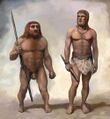 Some choose to believe that Neanderthals were the forefathers of the concept of the Dwarves, and they rightfully look like one too... God bless our extinct stone-age brethren.