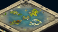 One of the World of Twelve maps in Wakfu. It's mentioned in the cartoon that the current state of the world makes it almost impossible to travel due to unpredictability.