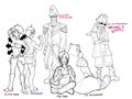 Sir Bearington in armor (alongside some other /tg/ characters)