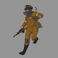 A miner conscript in the Imperial Guard regiment Uryl's Belter