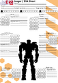 The Jaeger/EVA sheet. Proposed second version of the character sheet for giant robots